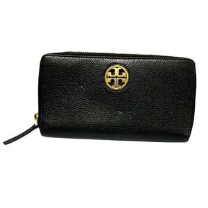 TORY BURCH Pebbled Leather Zip Wallet
